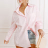 Kind Eyes Oversized Button Up in Pink Image 1