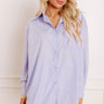 Kind Eyes Oversized Button Up in Lavender Image 1
