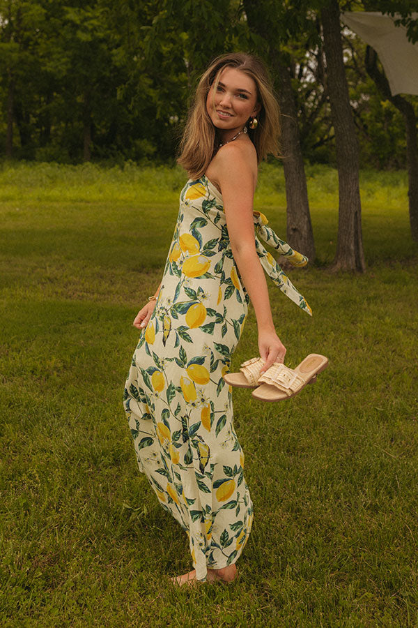 Bungalow Views Linen-Blend Maxi Dress in Yellow Image - 4