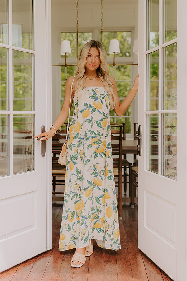 Bungalow Views Linen-Blend Maxi Dress in Yellow Image - 1