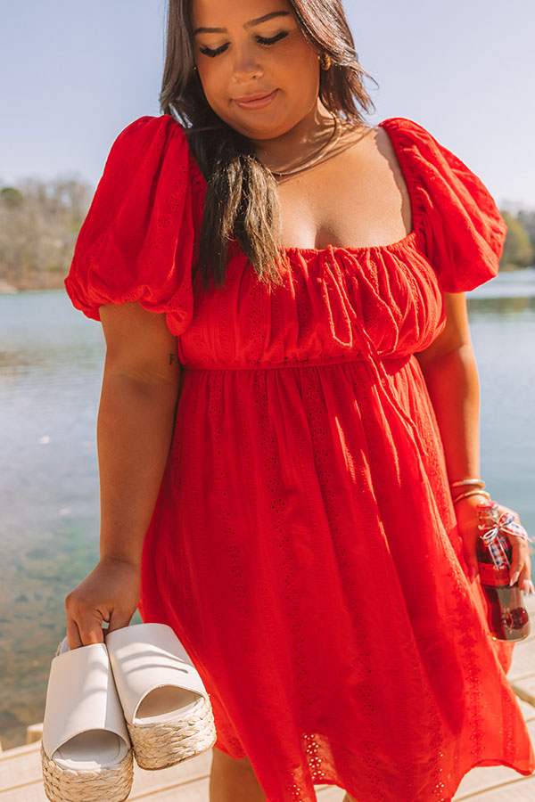 Patio Vibes Eyelet Mini Dress Curves Image 5