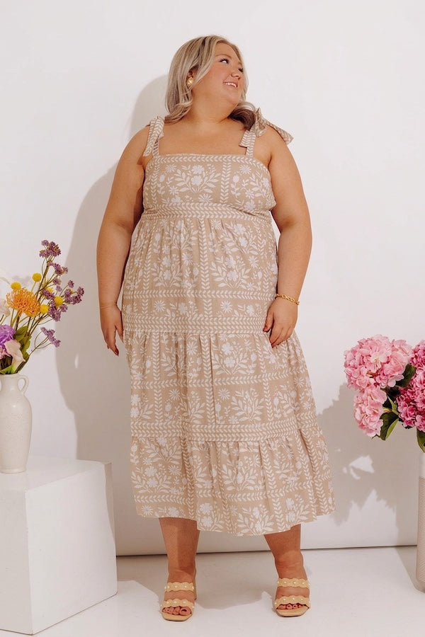 Sweet Embrace Floral Midi Dress Curves Image - 2