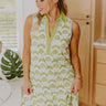 Get Into The Groove Floral Mini Dress in Lime Image 1