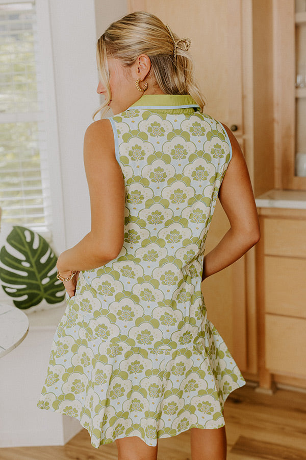 Get Into The Groove Floral Mini Dress in Lime Image 5