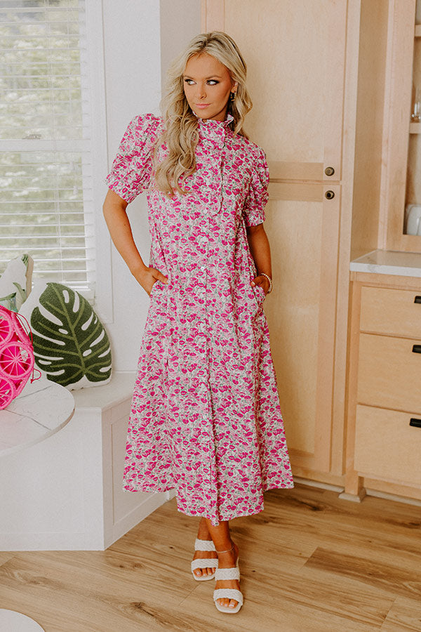 Blooming Views Floral Midi Dress Image 2