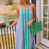 Beachside Bliss Linen-Blend Midi Dress in Sky Blue Image 1