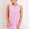 Darling Daze Denim Mini Dress in Pink Image - 1