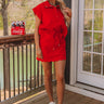 Alfresco Allure High Waist Skort in Red Image 1