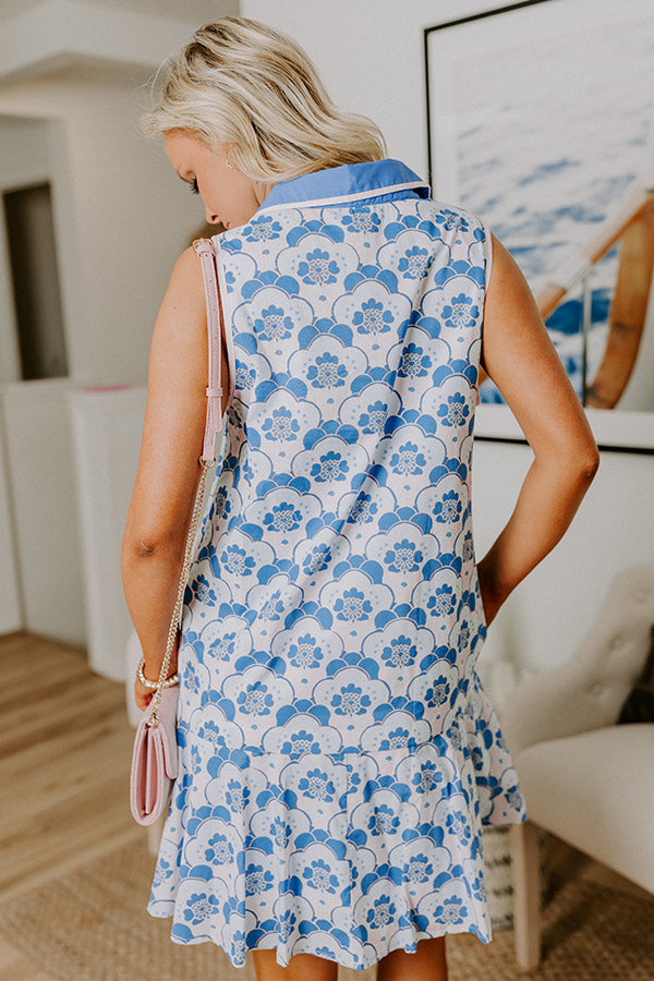 Get Into The Groove Floral Mini Dress in Sky Blue Image 5