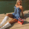 Small Town Parade Denim Romper Image 1
