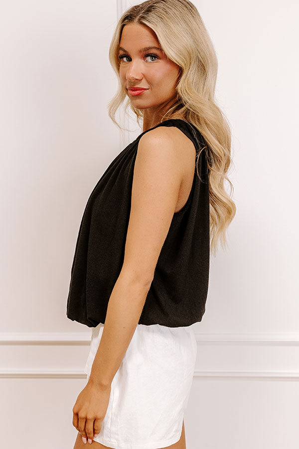 Coastal Daydream Top in Black Image 3