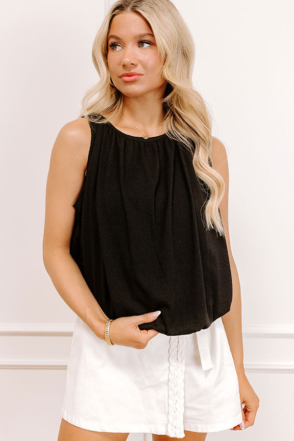 Coastal Daydream Top in Black Image 5
