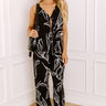 Vacay Bungalow Front Tie Tank in Black Image 1