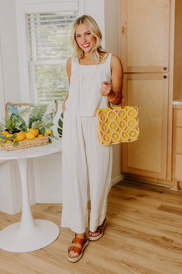 Beach Villa Linen-Blend Top Image 3