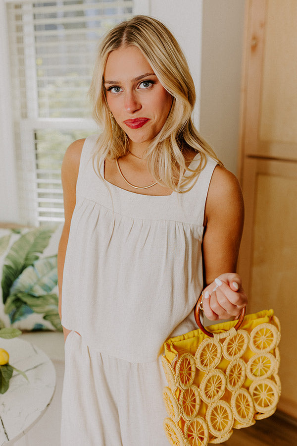 Beach Villa Linen-Blend Top Image 2