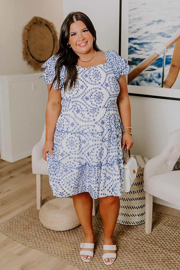 Petit Fours and Picnics Eyelet Embroidered Mini Dress Curves Image 2