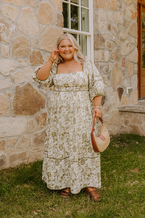 Cottage Bloom Floral Maxi Dress Curves Image - 1