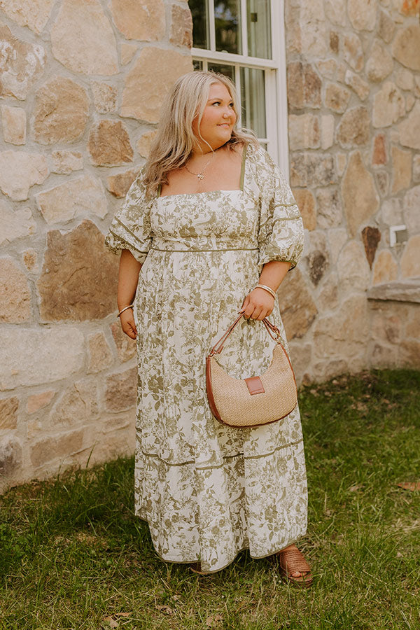 Cottage Bloom Floral Maxi Dress Curves Image - 4