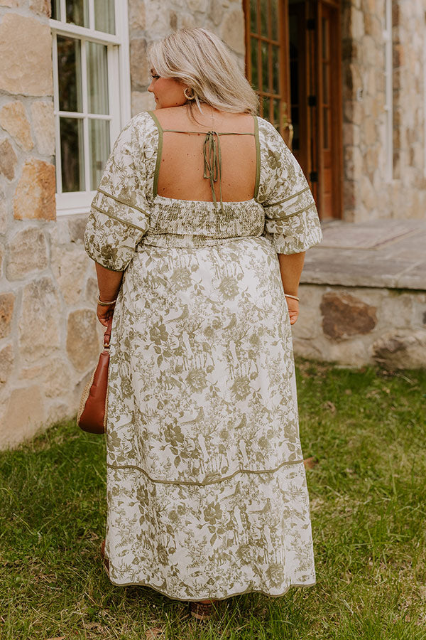 Cottage Bloom Floral Maxi Dress Curves Image - 2