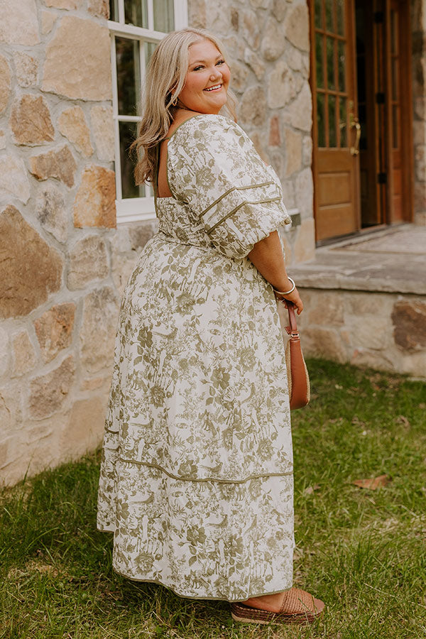 Cottage Bloom Floral Maxi Dress Curves Image - 5