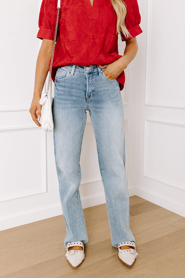 RISEN Lainey High Waist Straight Leg Jean Image - 2
