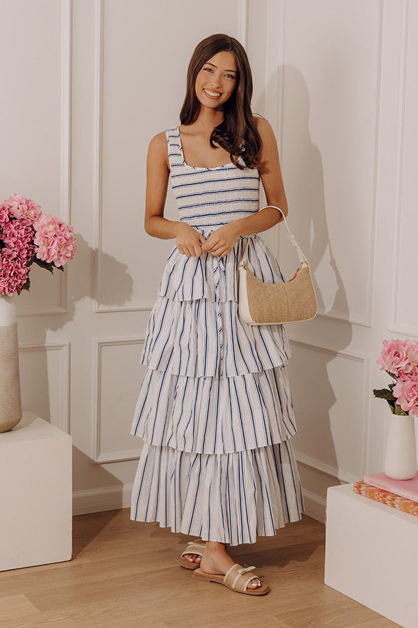 Bay Breeze Tiered Midi Dress Image - 3