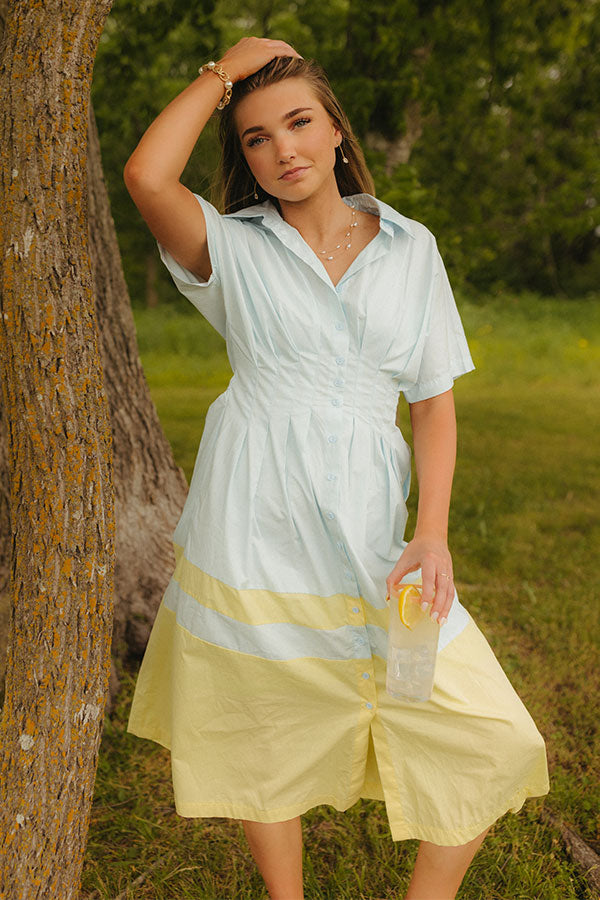 Sweet Macarons Colorblock Midi Dress Image - 2