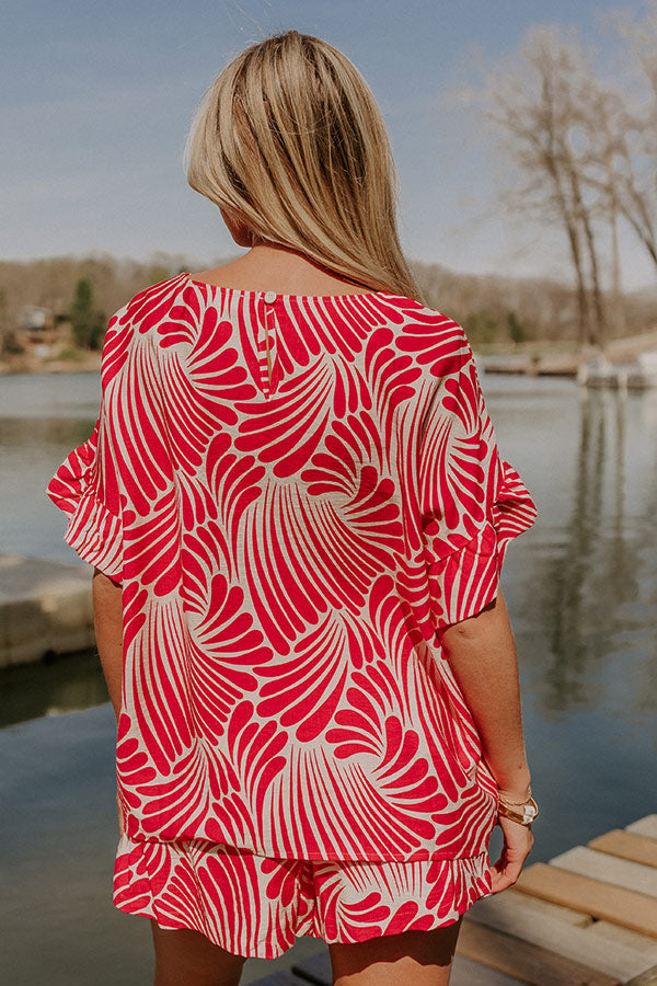 Vacay Bliss Shift Top in Hot Pink Image 3