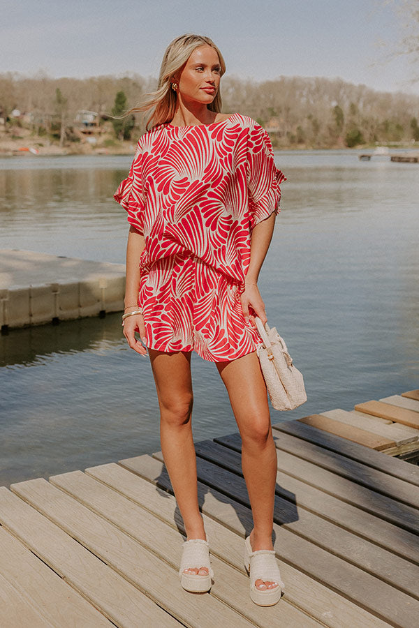 Vacay Bliss Shift Top in Hot Pink Image 5
