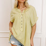 Vista Views Gauze Top in Lime Punch Image 1