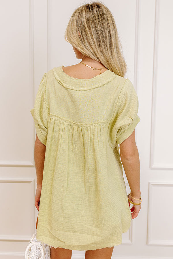 Vista Views Gauze Top in Lime Punch Image 4