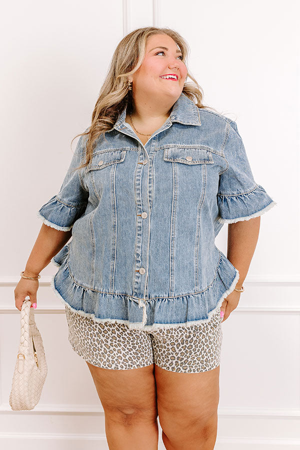 Picture Perfect Denim Top Curves Image 2