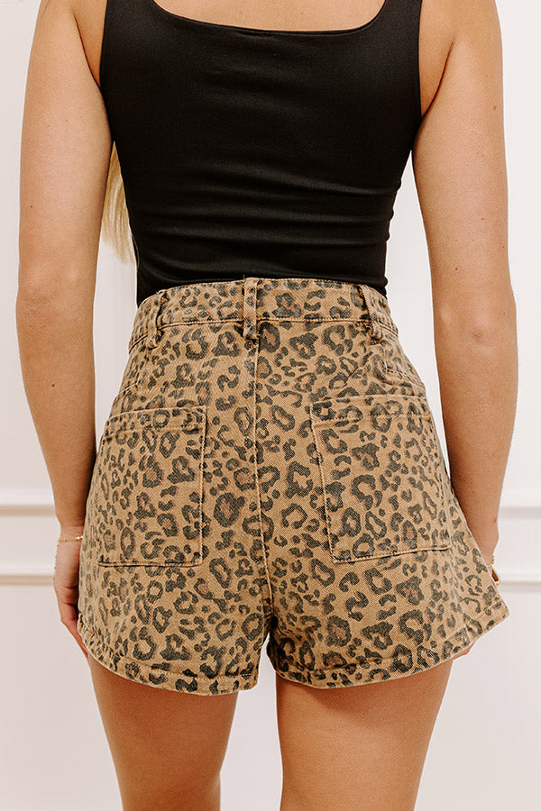 The Lisa High Waist Leopard Shorts Image 5