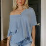 Casual Hangout Tee in Airy Blue Image 1