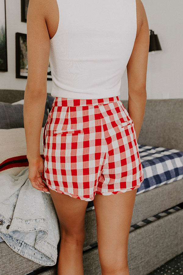 The Charlie High Waist Gingham Shorts Image 4