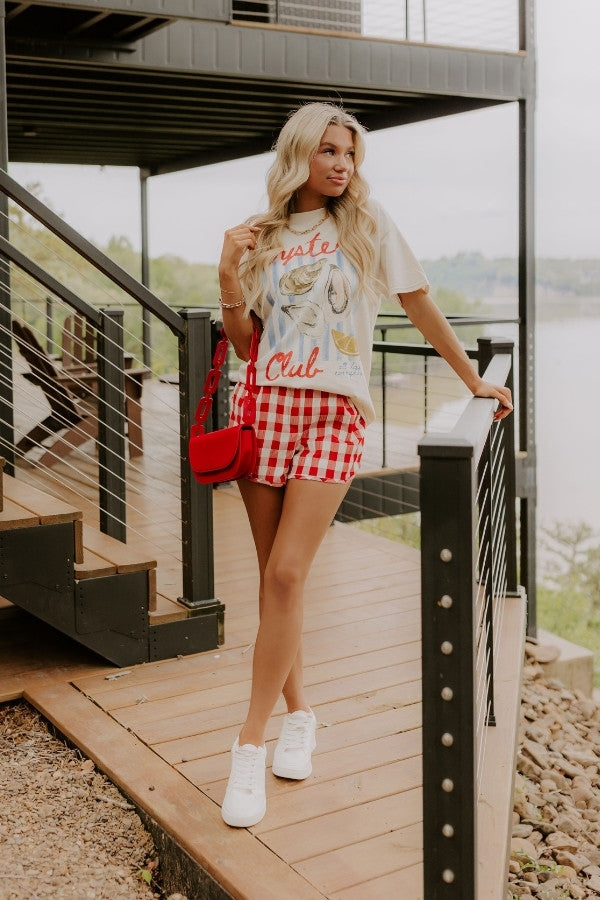 The Charlie High Waist Gingham Shorts
