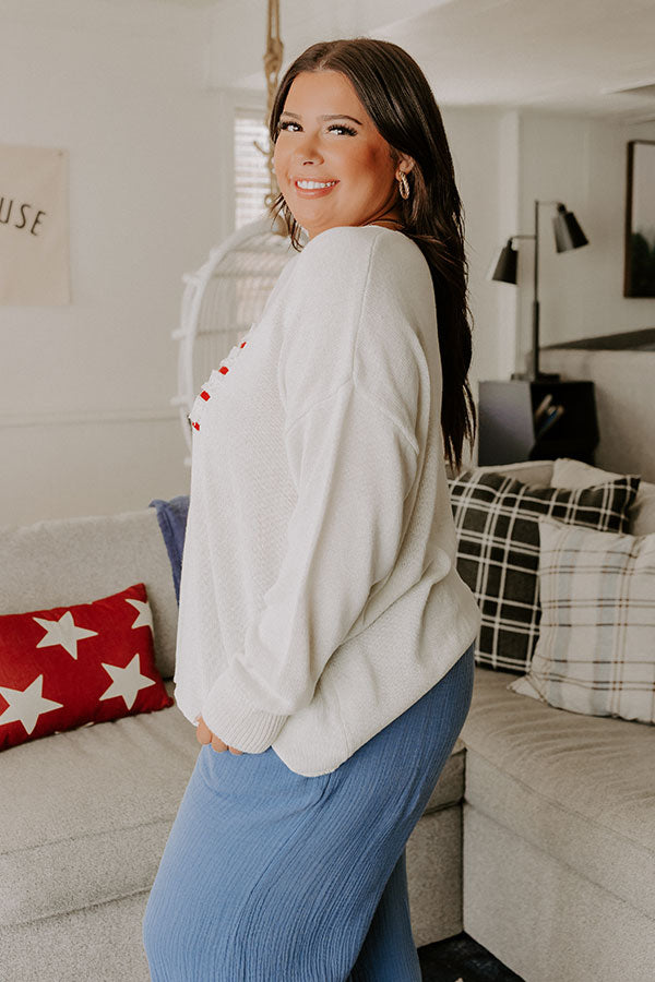 Star-Spangled Evening Knit Sweater Curves Image 3