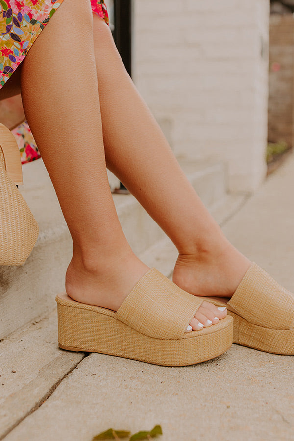 The Arya Raffia Woven Platform Wedge Image 3