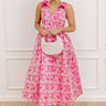 Twilight Garden Jacquard Midi Dress in Pink Image 1