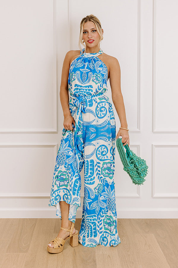 Caribbean Coast Floral Wide Leg Jumpsuit Image 1