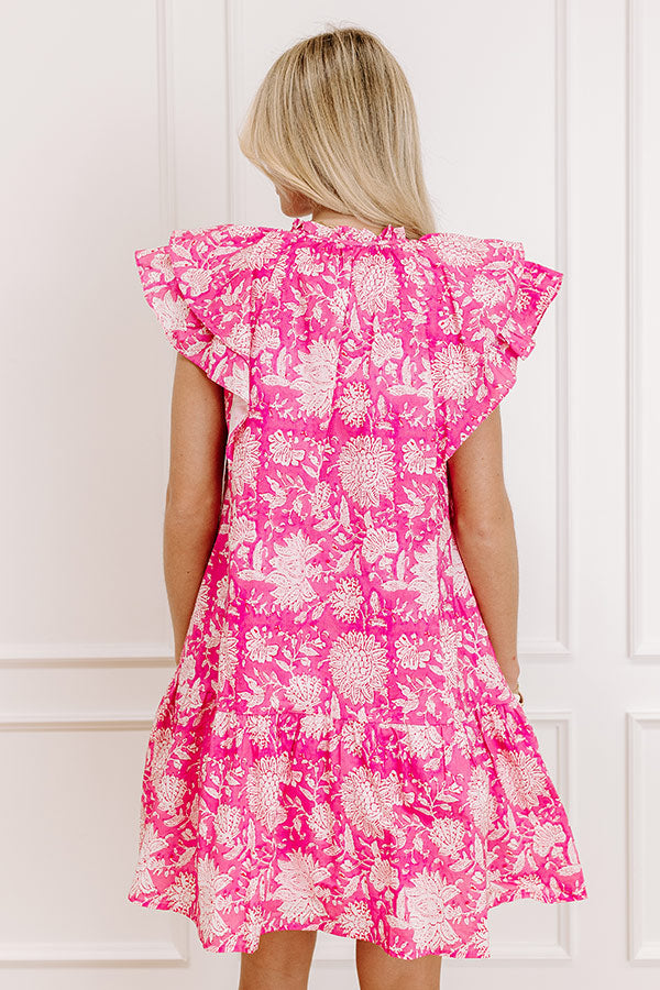 Garden Glance Floral Mini Dress in Blush Image 5