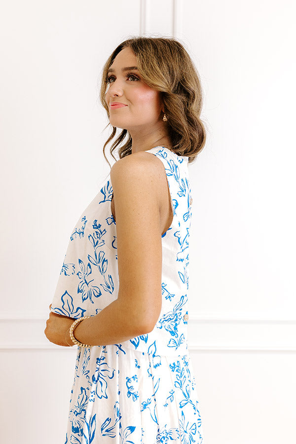 Chic and Serene Floral Top Image 2