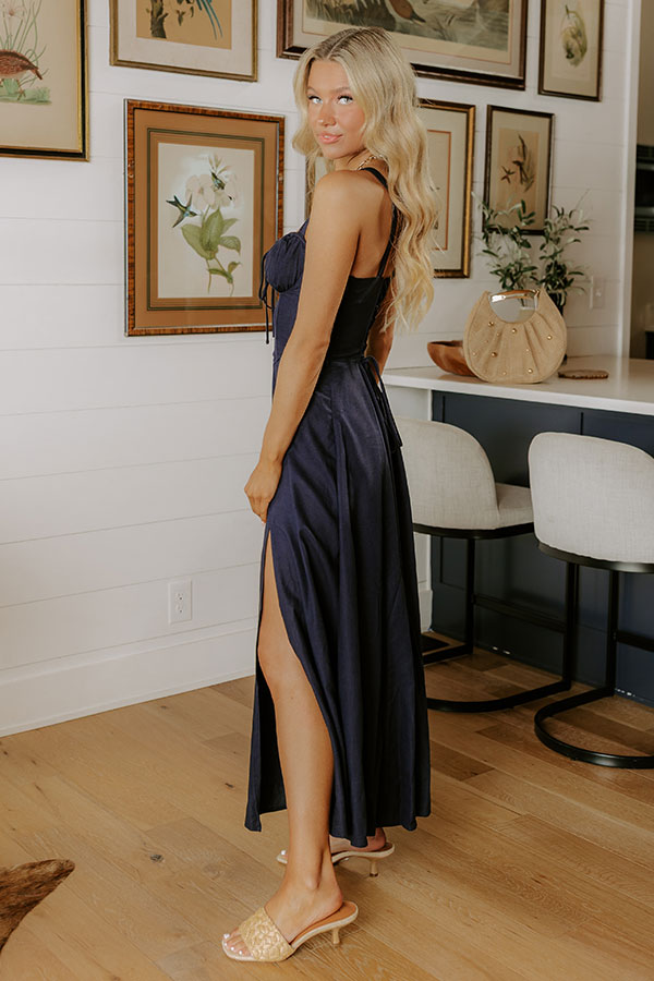 Willow Whisper Linen-Blend Midi Dress Image 3