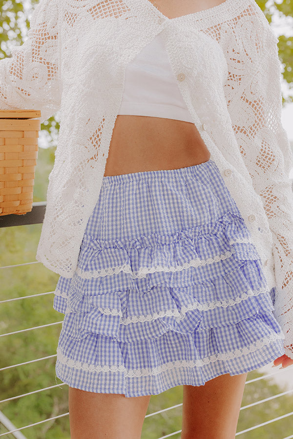 Countryside Charm High Waist Gingham Mini Skirt Image 2