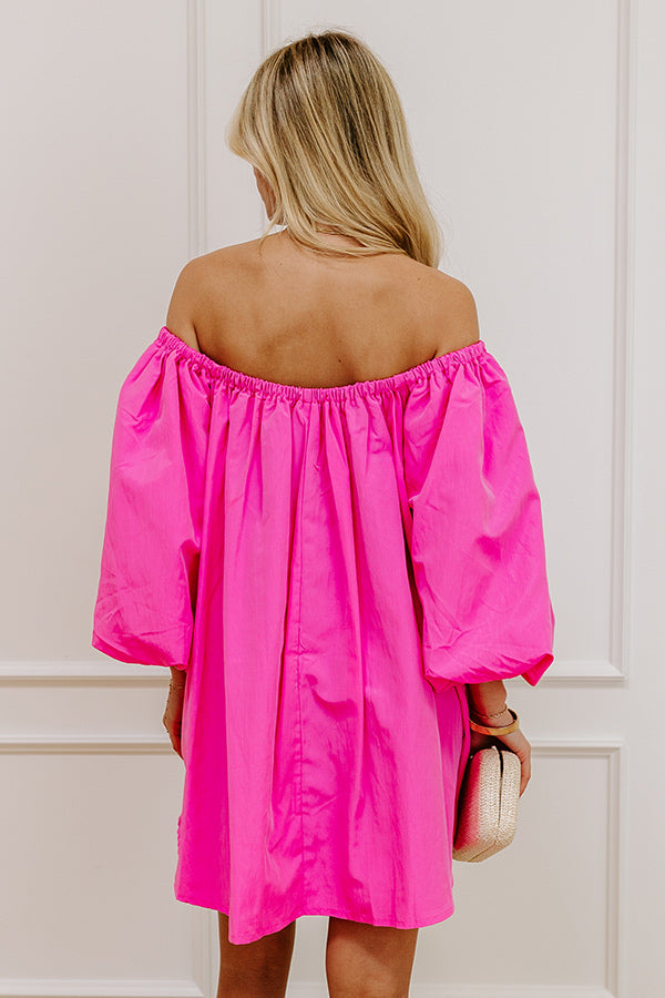 Social Hour Chic Off Shoulder Mini Dress in Pink Image 2