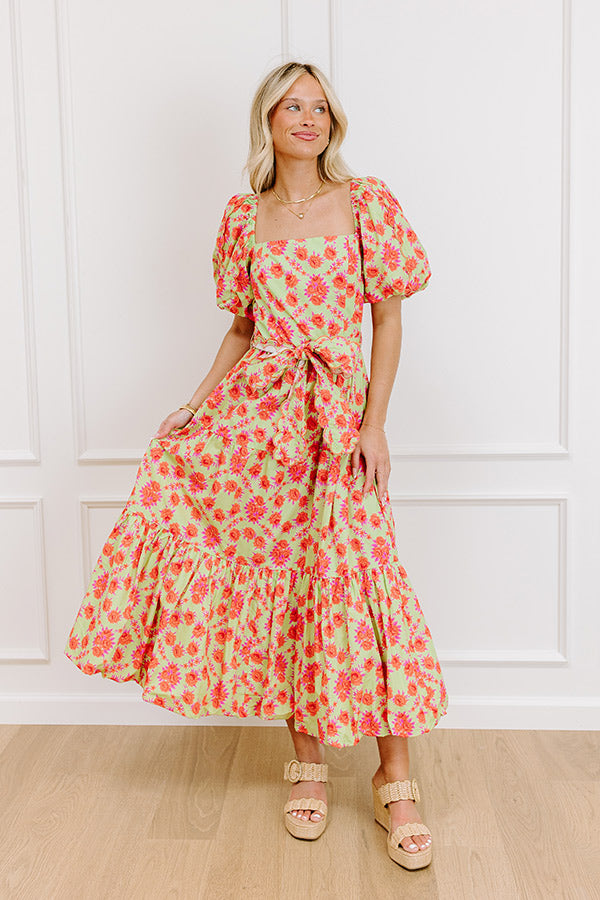 Sweet Skies Floral Midi Dress Image 5