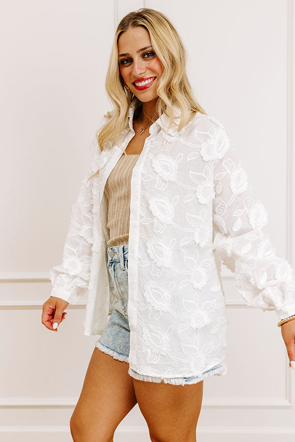 Veranda Views Embroidered Button Up Image - 5