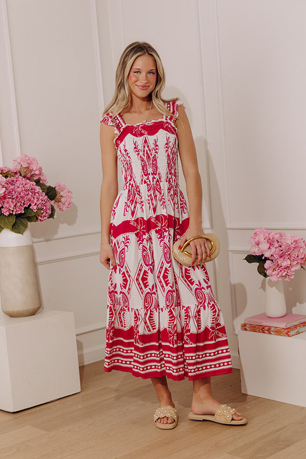 Villa Bound Floral Midi Dress Image - 3