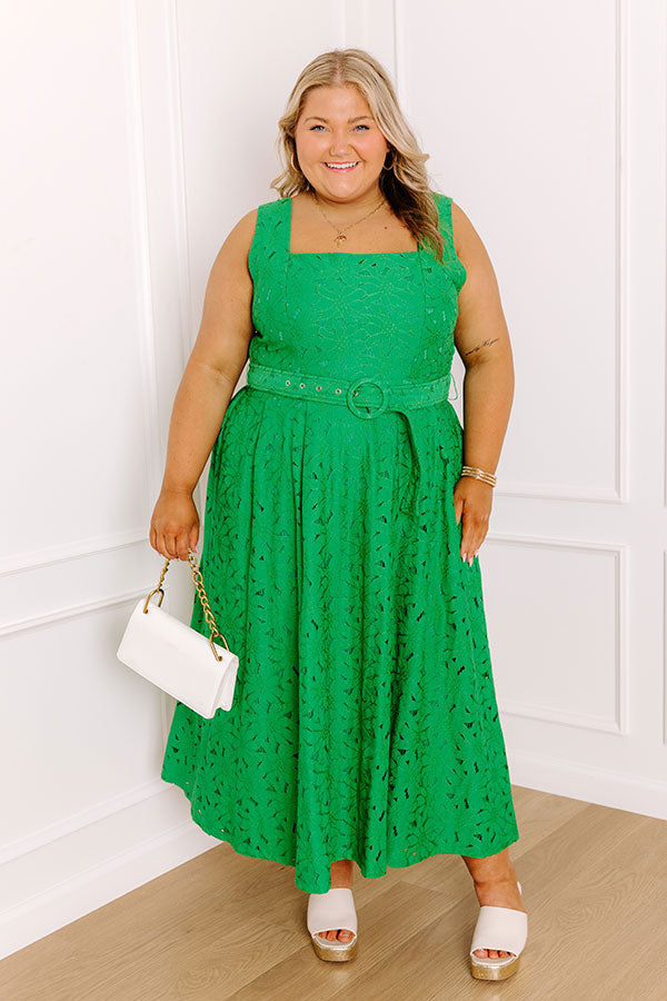 Charmed To Meet You Lace Midi Dress Curves Image 1
