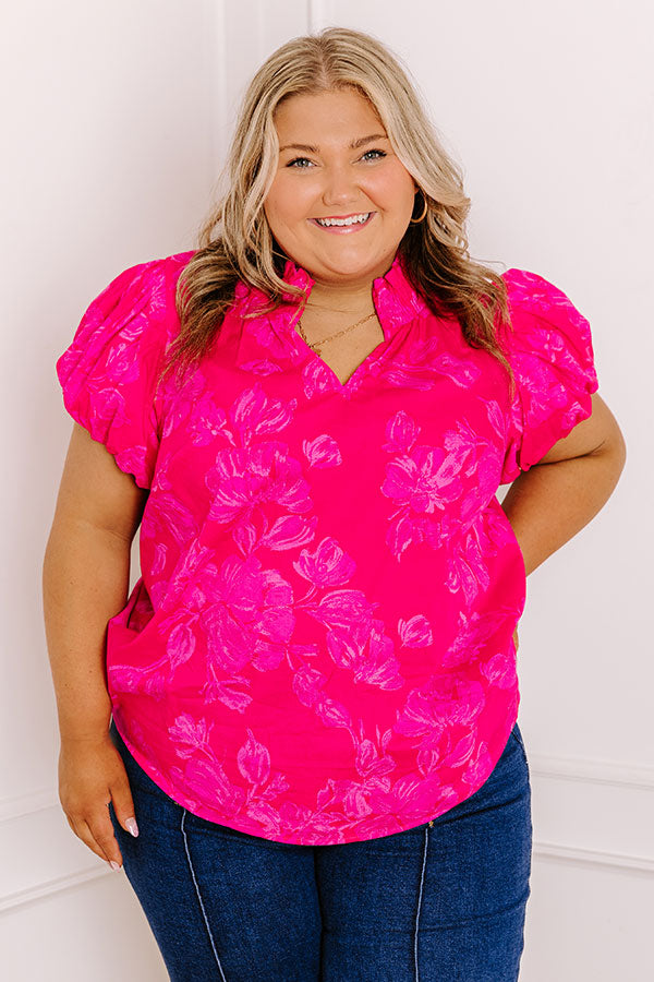Pretty In Blooms Floral Top Curves Image 1